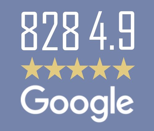 Over 800 Google reviews